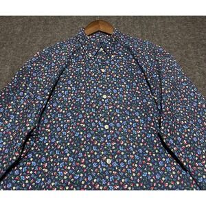 Polo ralph lauren floral button down shirt short sleeve pony Large tall mens